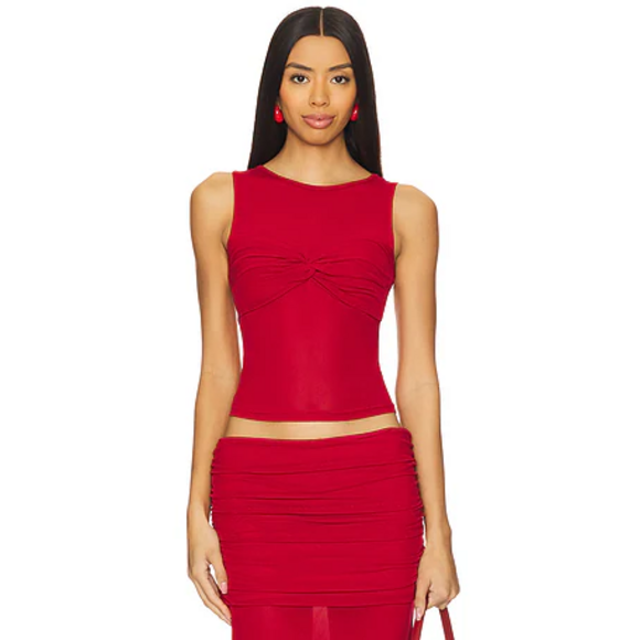 Runaway The Label Tops - Runaway The Label Meila Top in Cherry in Red